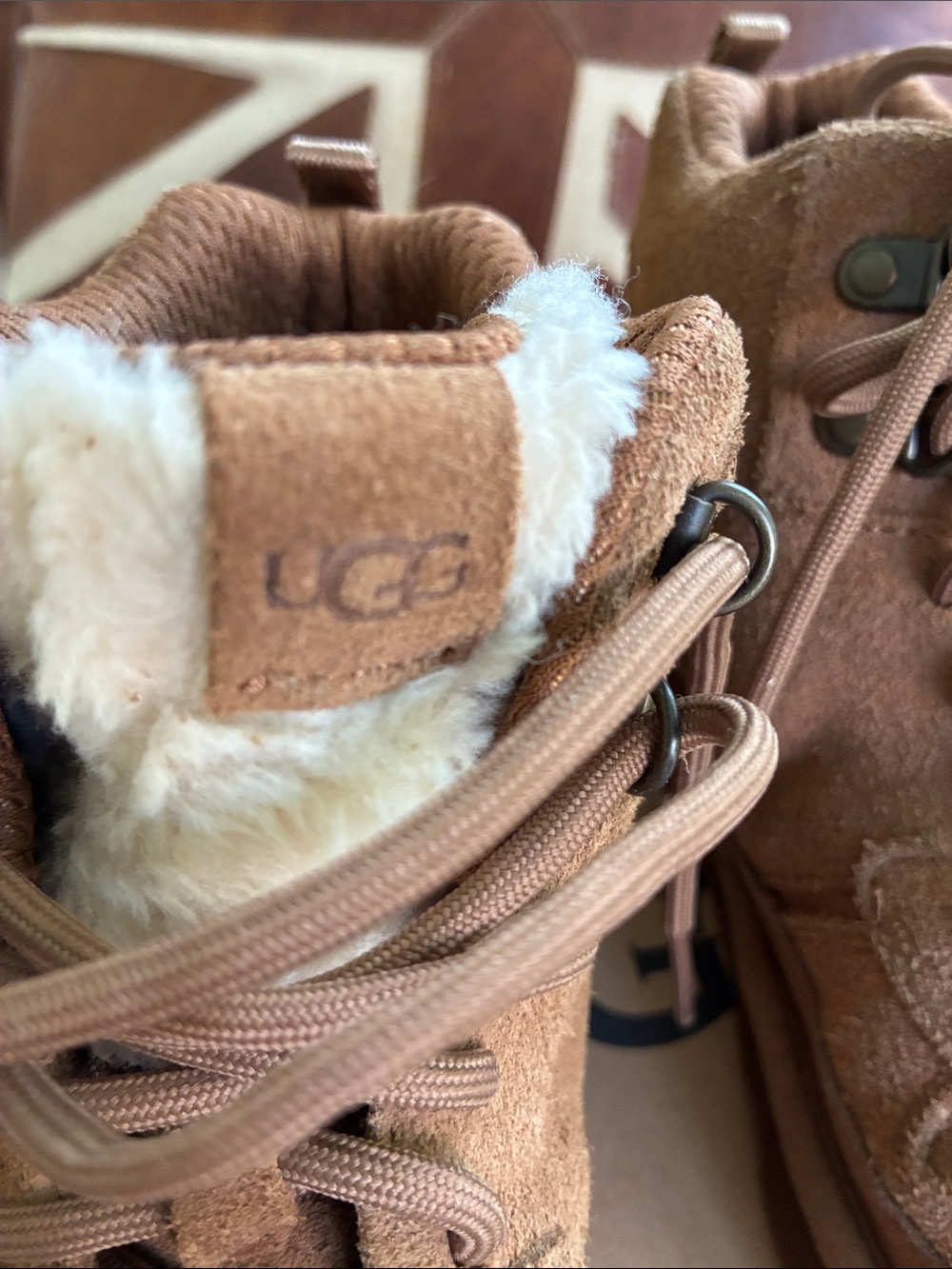 UGG K Highland Hi Heritage Kids Boots in Chestnut